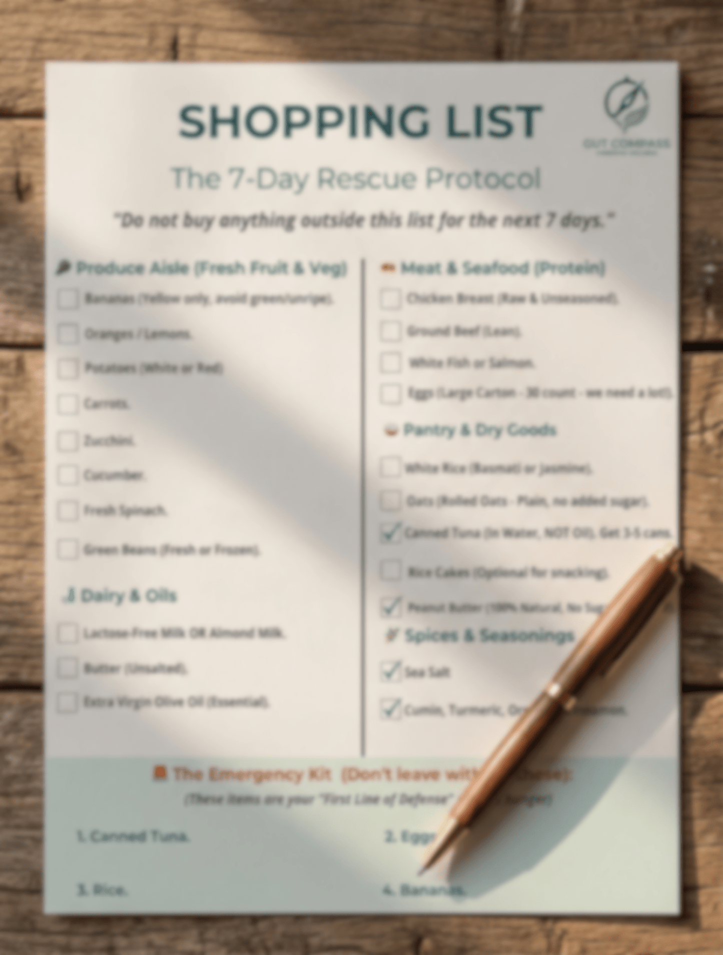 The Gut Compass: 7 - Day Flat Belly Protocol - Gut Compass